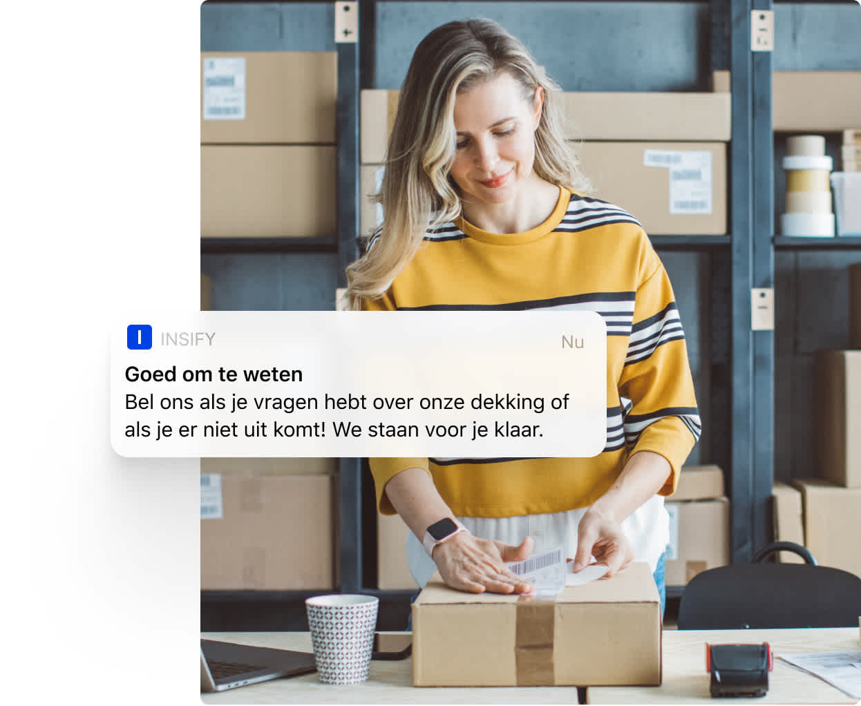 Inventaris en Goederen Landing Page: Pakketjes inpakken header