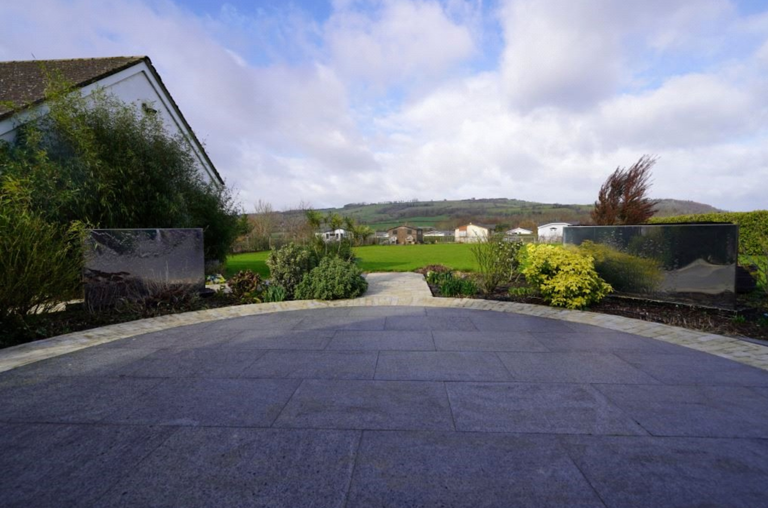 View over countryside from an annexe in Worcestershire