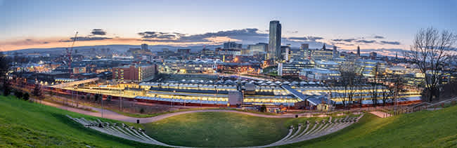 Panorama of Sheffield city