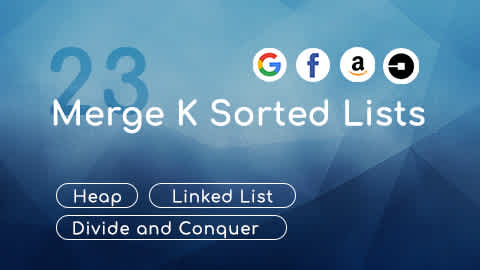 习题23, merge k sorted lists