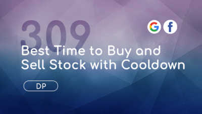 LeetCode 309, Best Time to Buy and Sell Stock with Cooldown