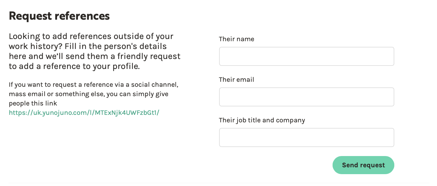 Request Recommendations