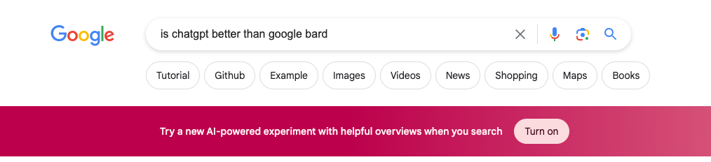 a screenshot of a red upsell banner for google bard