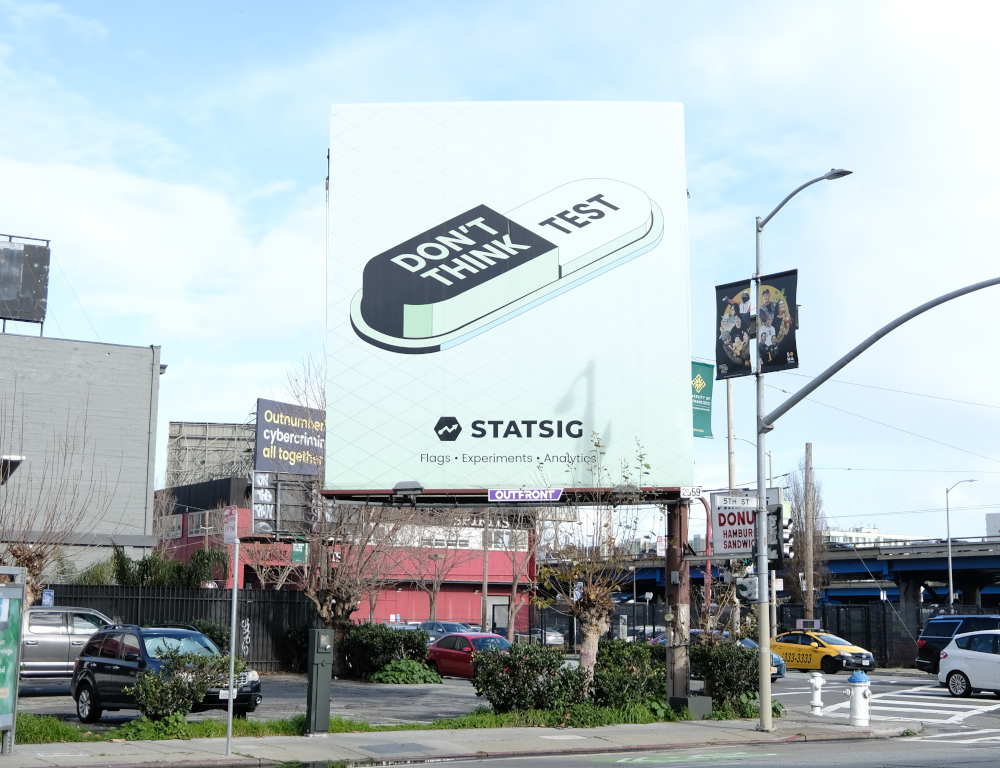 a San Francisco billboard that shows a toggle button that reads 