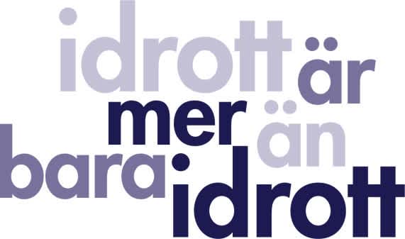 Logotyp för insamlingen, med texten Idrott är mer än bara idrott