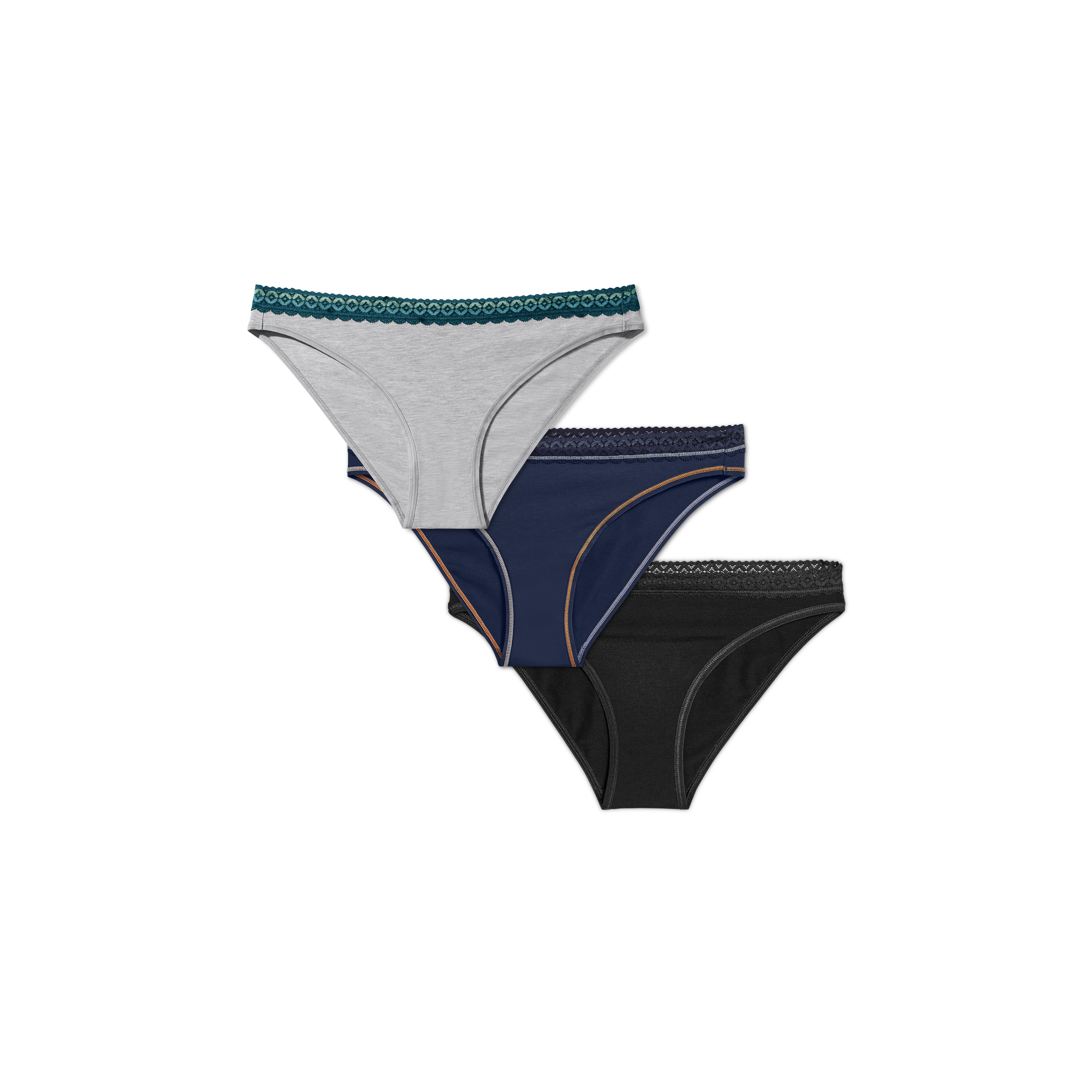 Bombas Women's Cotton Modal Blend Bikini Underwear 3-Pack - Spring