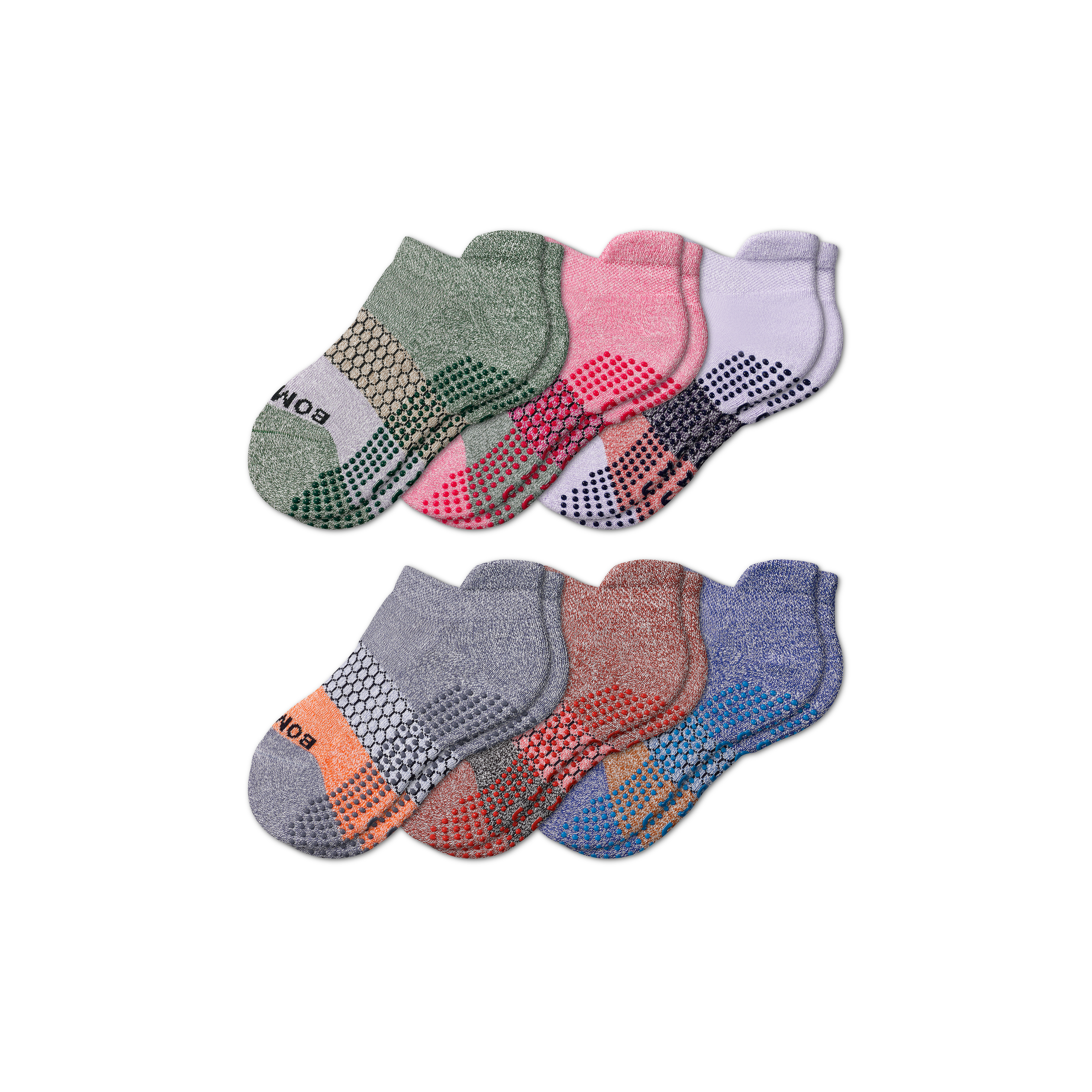 Youth Tri-Block Gripper Ankle Sock 6-Pack