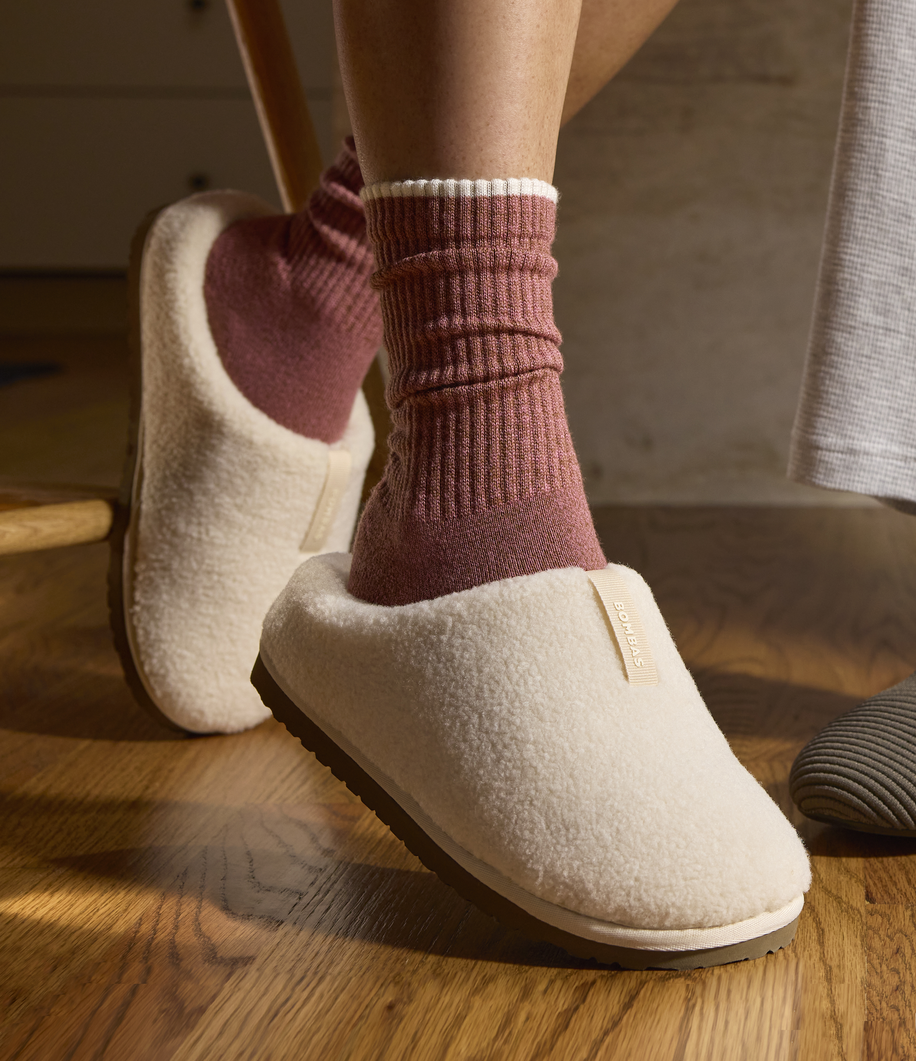 Bombas NEW Sunday Slipper Toffee sherpa loungewear slip on hard sole comfort Women main image 2