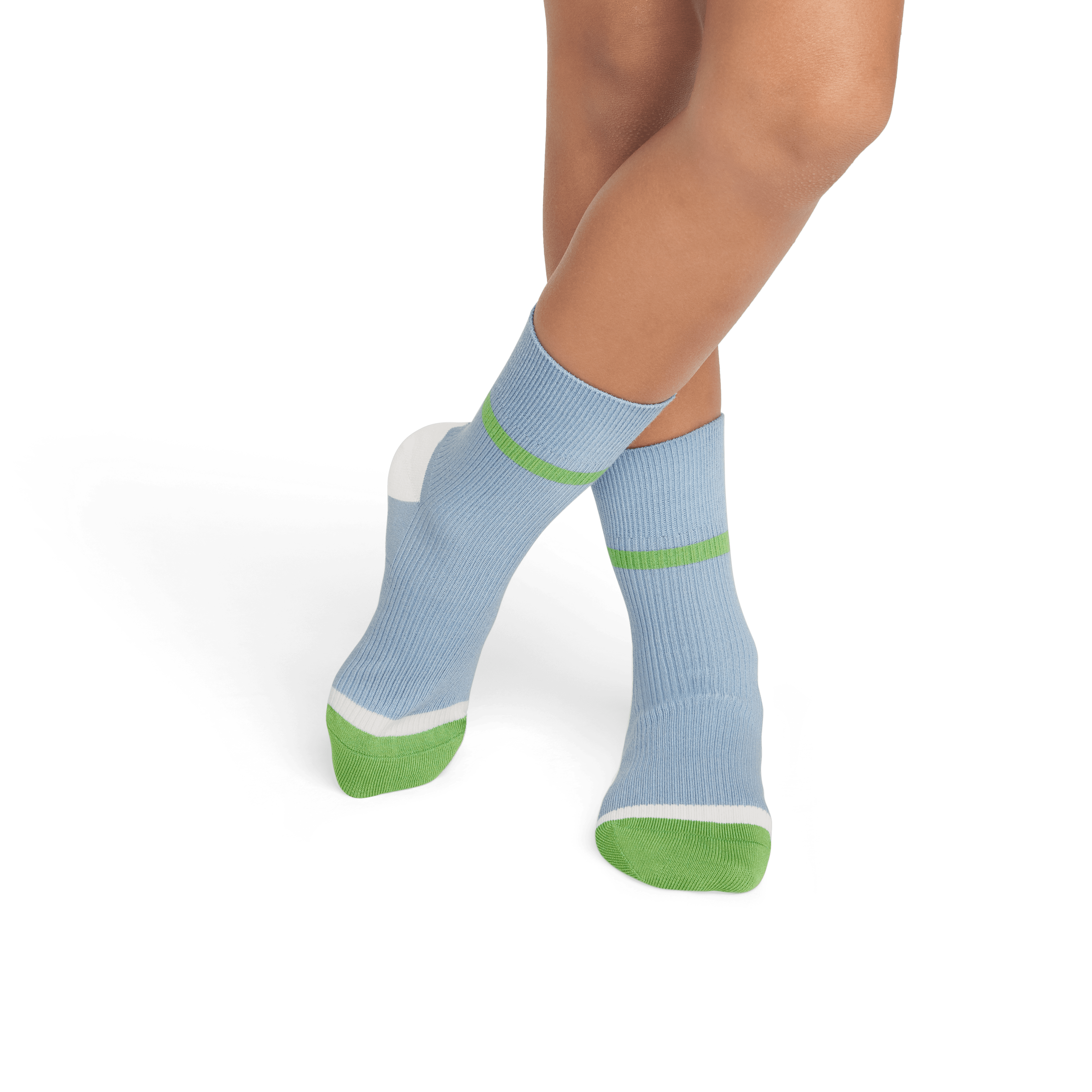 4 Pack of Mid-Calf Ribbed Socks with arch support for School
