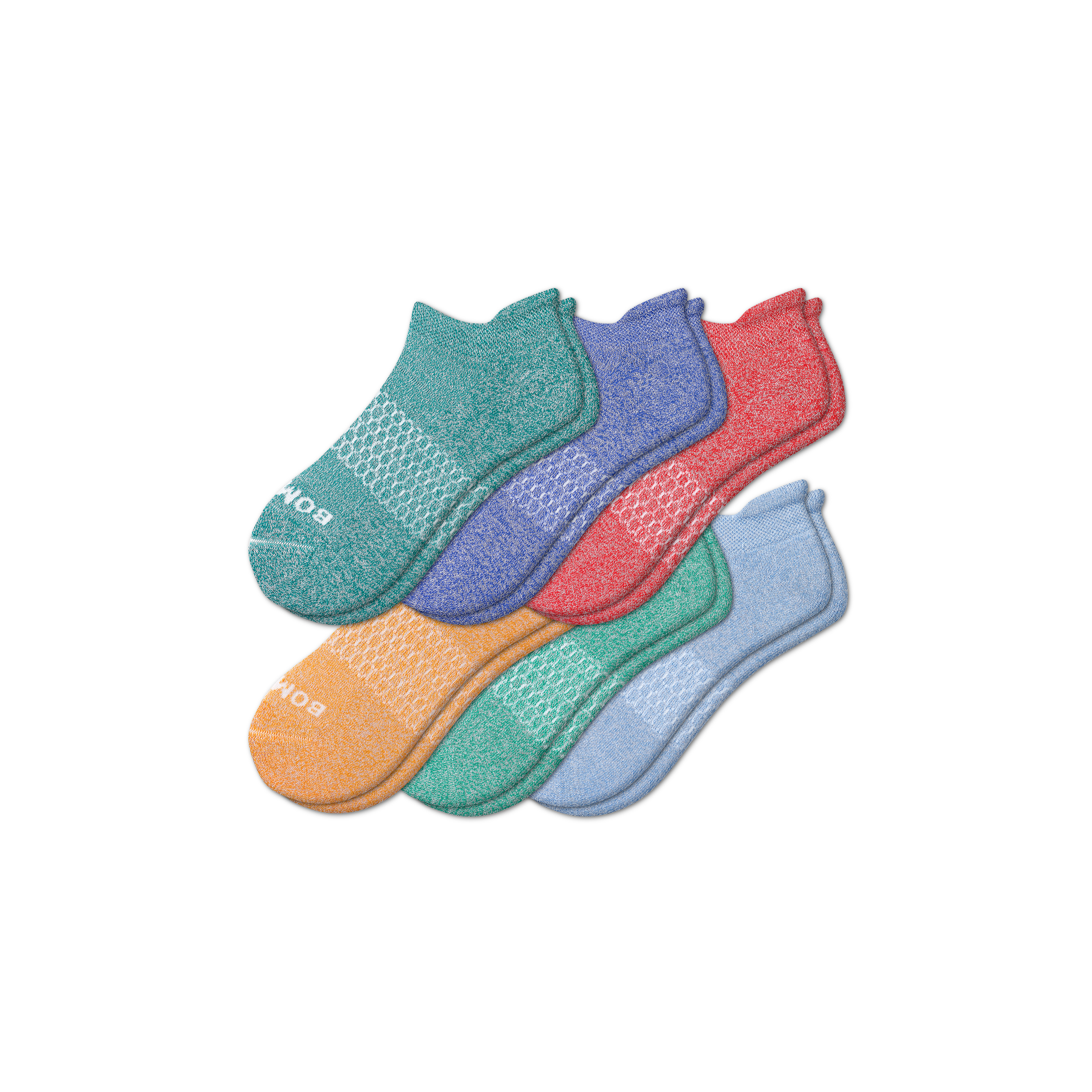 Everyday Cotton Colorblock Marl Ankle Socks (4-pack)