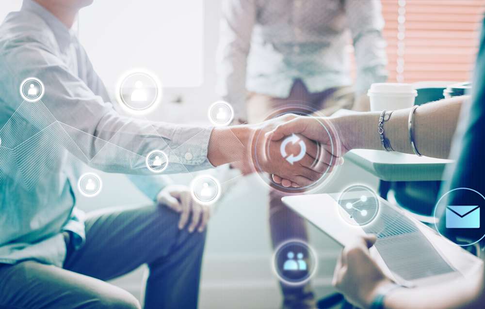 Handshake image with icons representing cybersecurity The Foundations of Component Trust in the EUCC