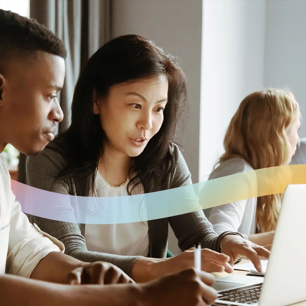 Talent acquisition professionals collaborating with AI recruiting software to improve hiring automation, recruiter productivity, and candidate experience.