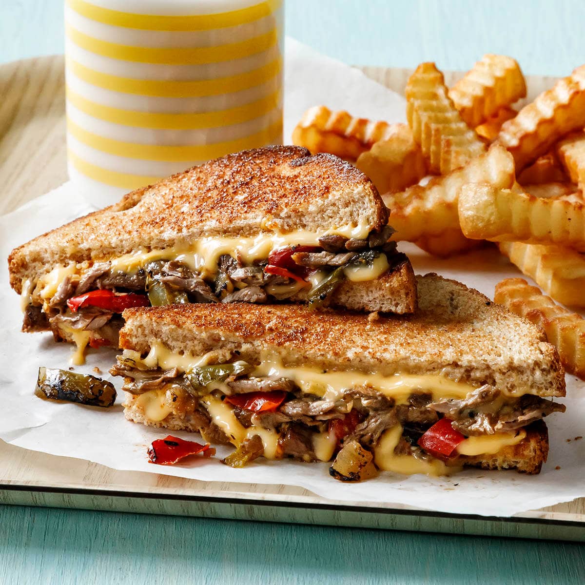 Philly Grilled Cheese With Crinkle Cut Fries Simplot Foods