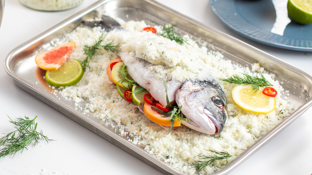 Herb salt crusted fish recipes