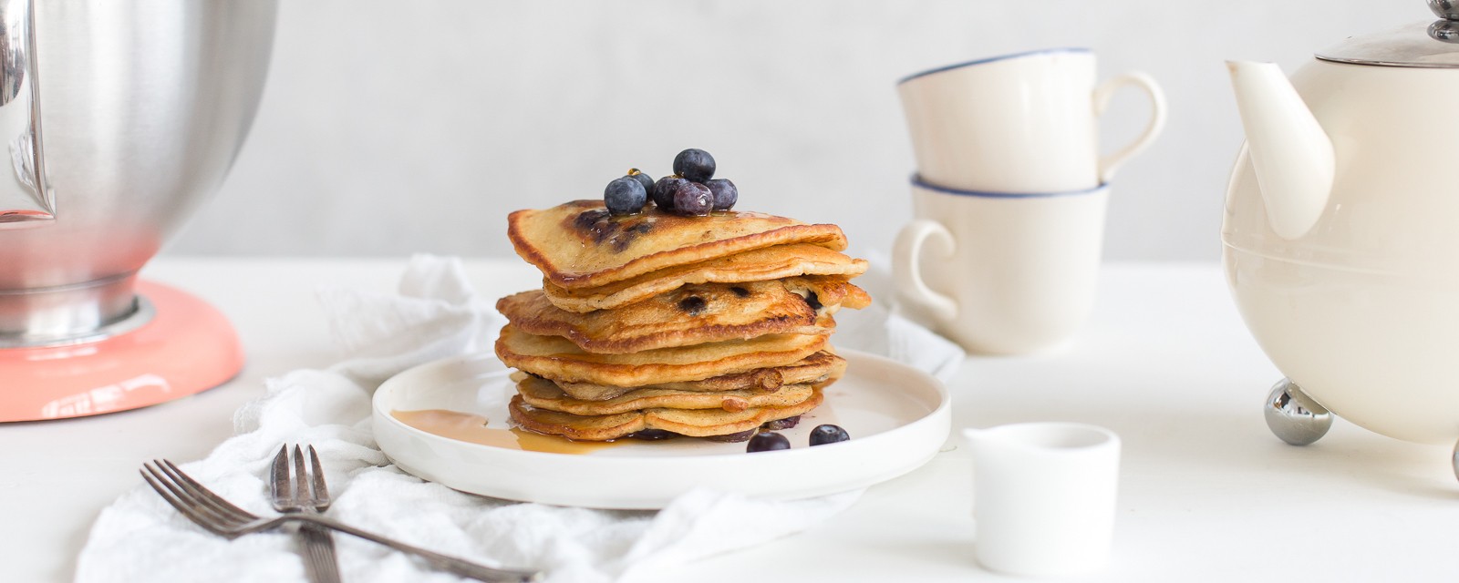 Import-Recipe - American pancakes with blueberries