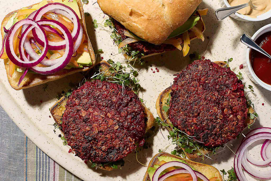 Import-Recipe - Multigrain Beet and Bean Burgers