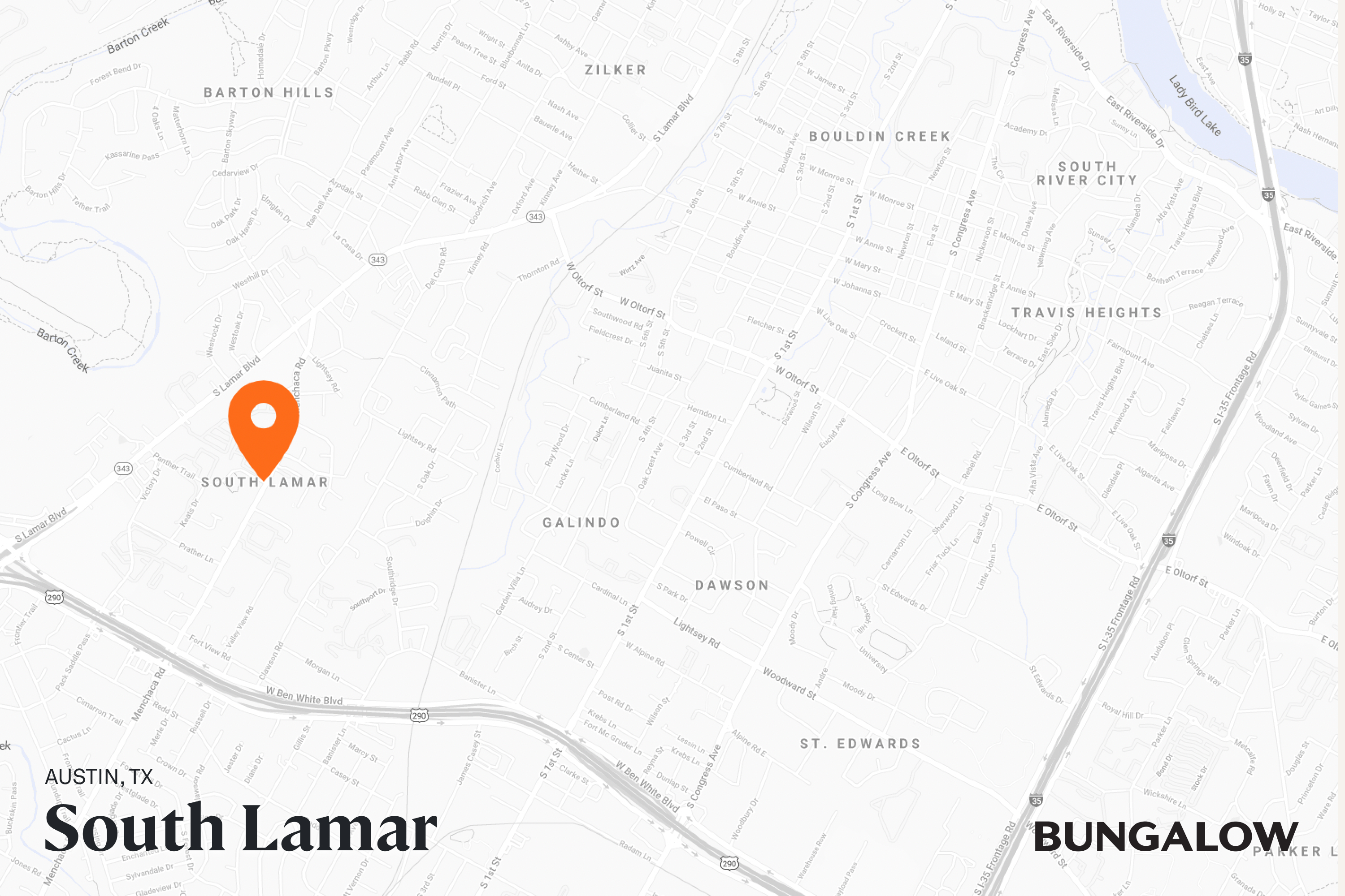 South Lamar Neighborhood Map - Austin, Texas