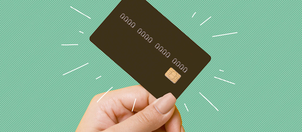 Someone holding a credit card