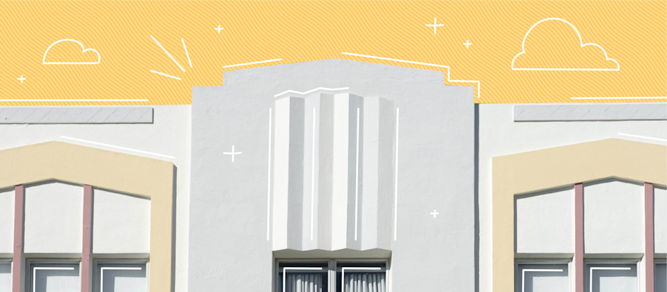 Art deco building facade.