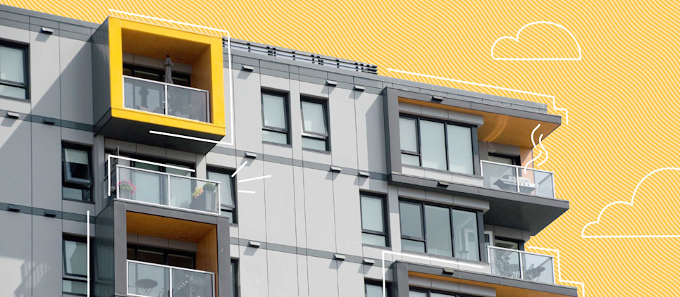 a condo building with multiple units