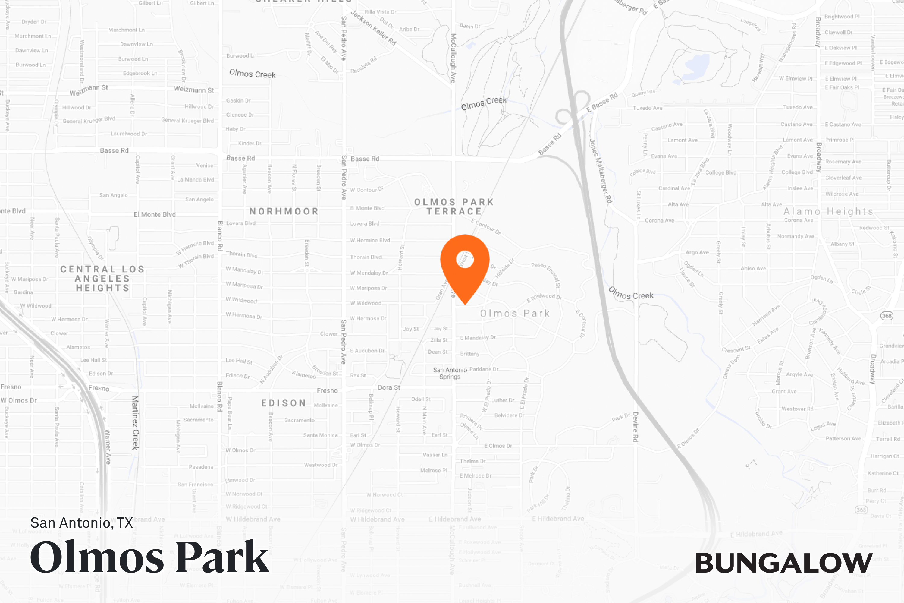 Olmos Park Neighborhood Map - San Antonio, Texas