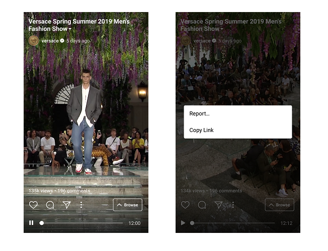 Deep linking to Instagram TV videos or IGTV