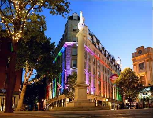Rainbow Lights outside Mercer Hotel