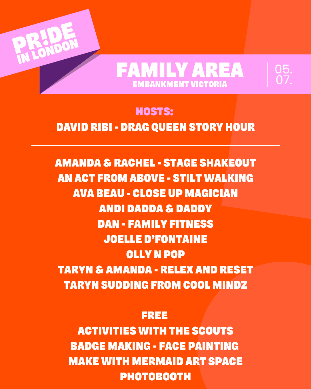 Family Area Lineup 2025