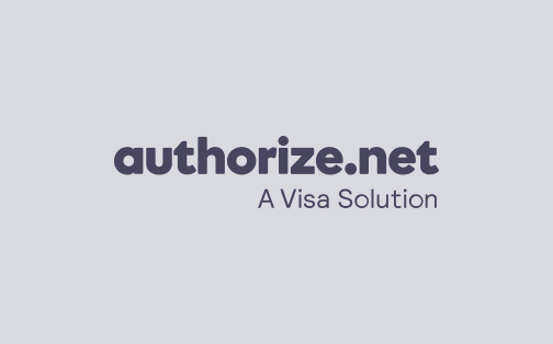 Logo Authorize.net sur du gris