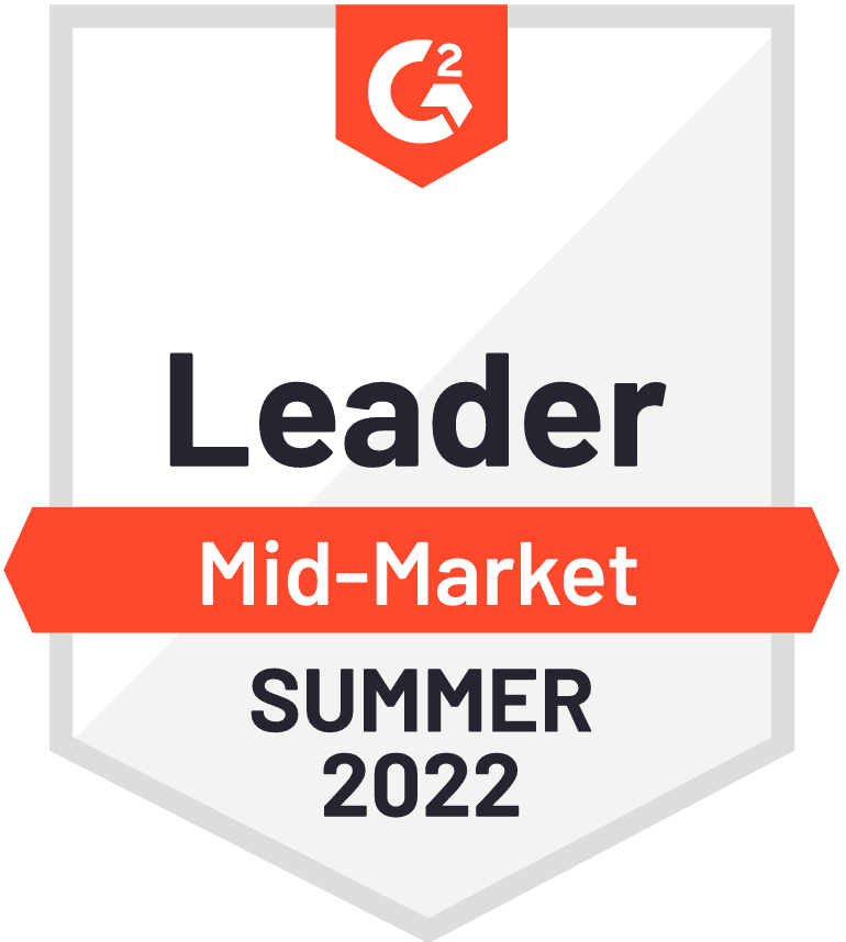 G2 Leader Mid-Market Summer 2022