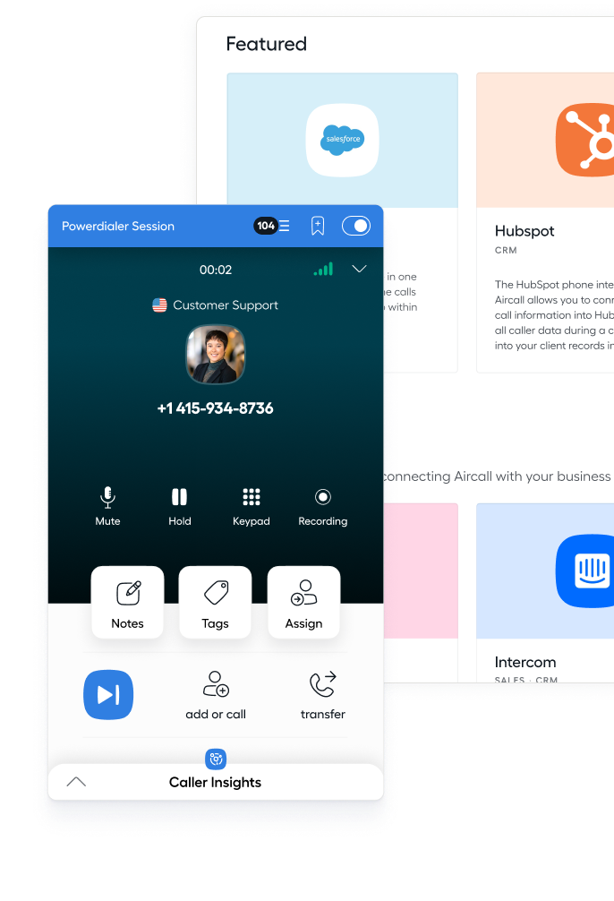 Integration Features Screen