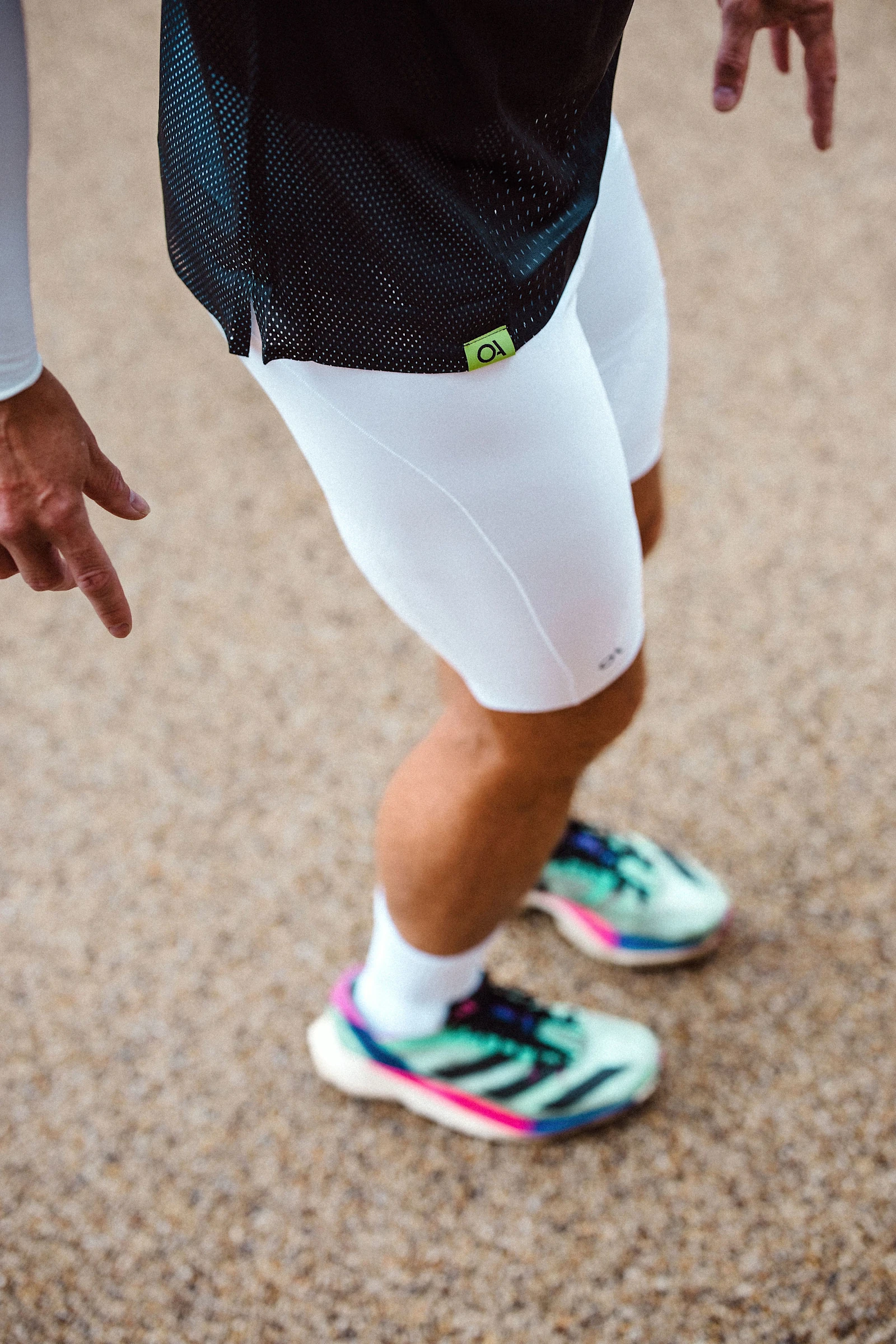 Man in white half tights