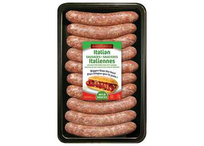 Packaging Mild Italian Pork Sausages VP