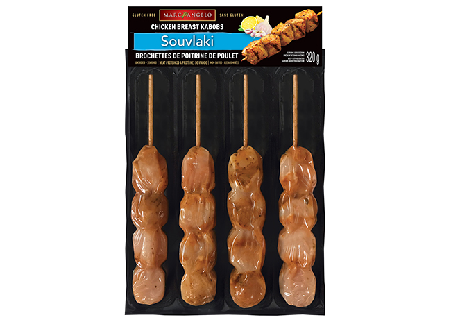 Chicken Souvlaki Kabobs Packaging