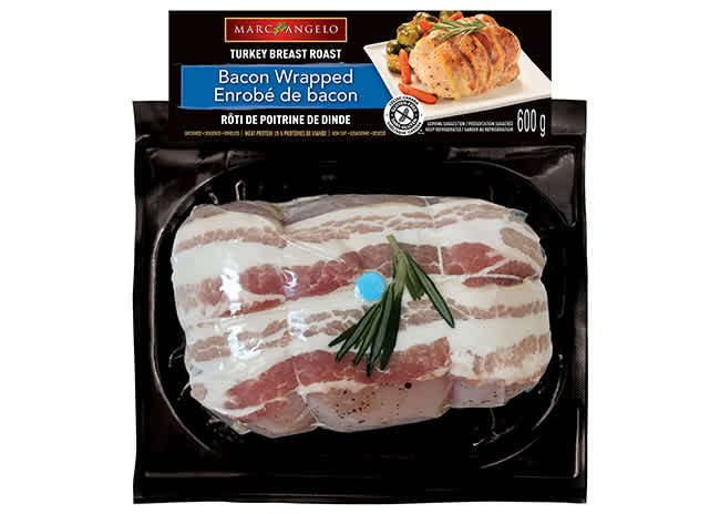 Marcangelo Bacon Wrapped Turkey Breast Packaged Product Photo