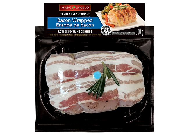 Marcangelo Bacon Wrapped Turkey Breast Packaged Product Photo