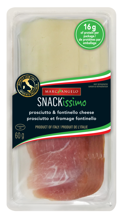 Prosciutto & Fontinello Cheese Snackissimo Pkg