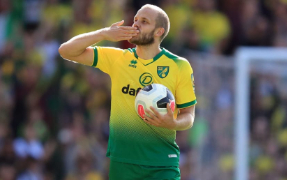 Teemu Pukki playing during the 2019 Premier League Football