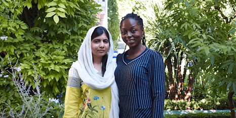 Advocacy_network@3x Malala Yousafzai and Frances Uchenna Igwilo in Paris, France in 2018
