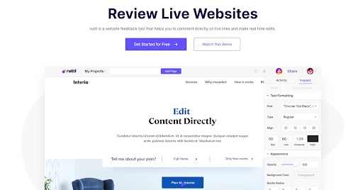 review live websites