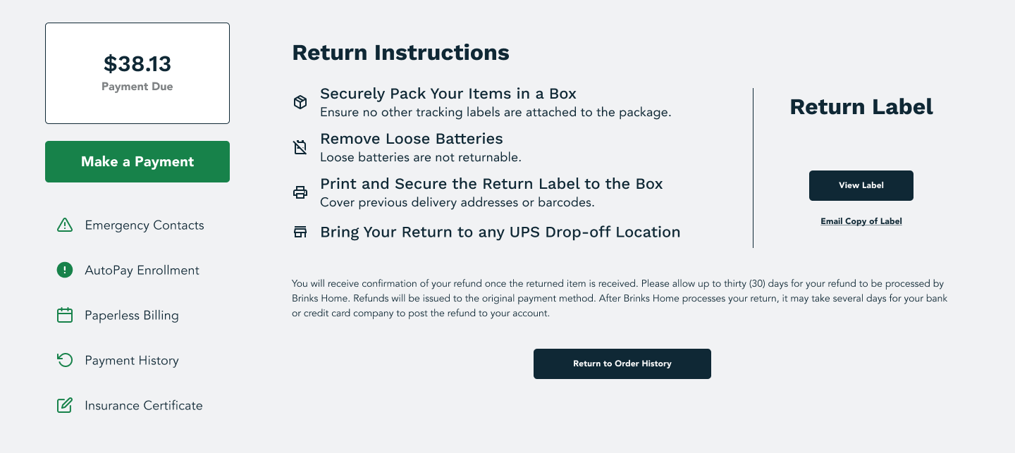 Return Instructions