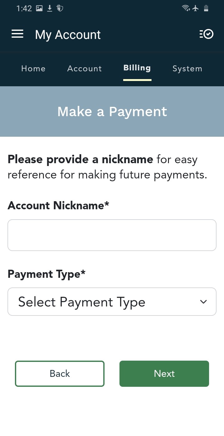 New Payment Method