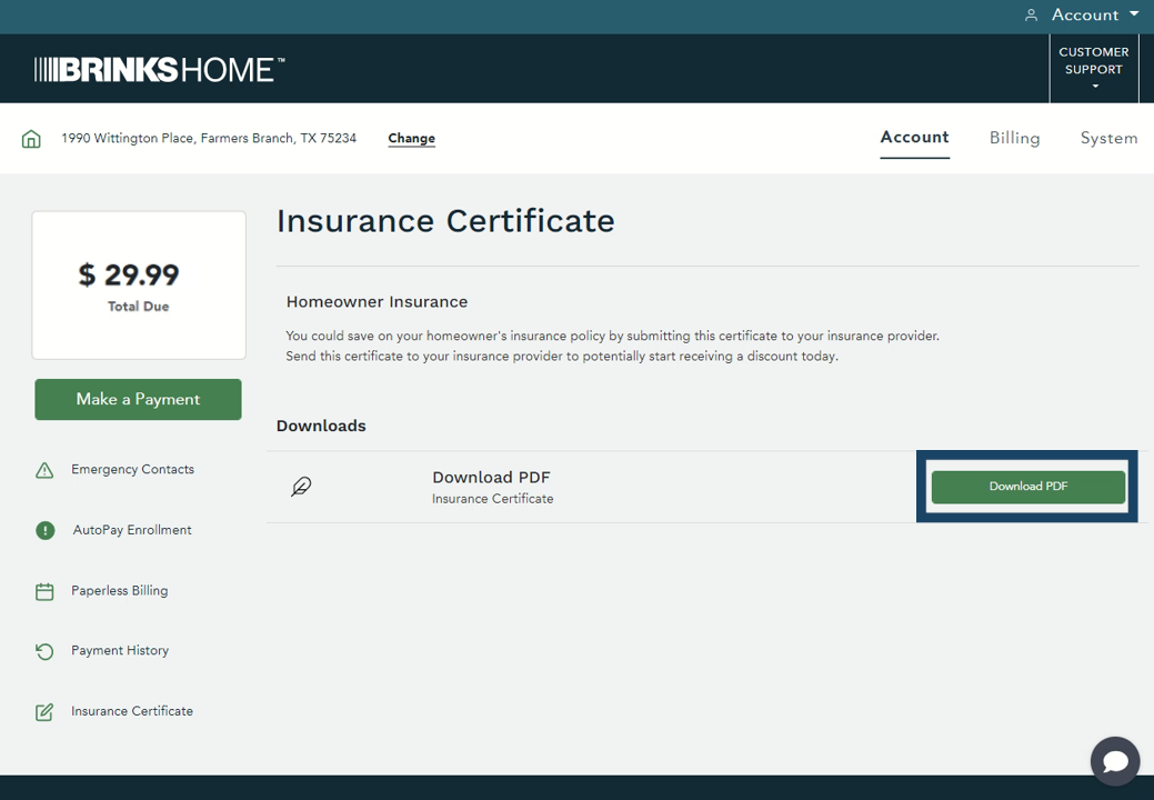 BHCP Insurance Cert Download (Highlighted)