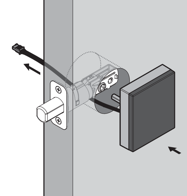 Kwikset Obsidian 945 Exterior Keypad with Cable Threaded Under Latch