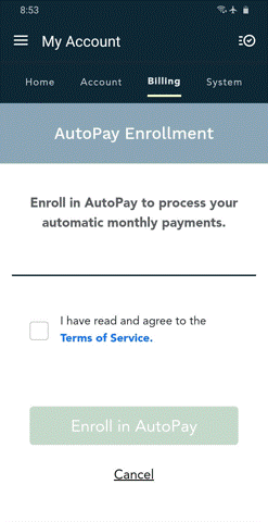 BHA(M) My Account - AutoPay Landing Terms of Service
