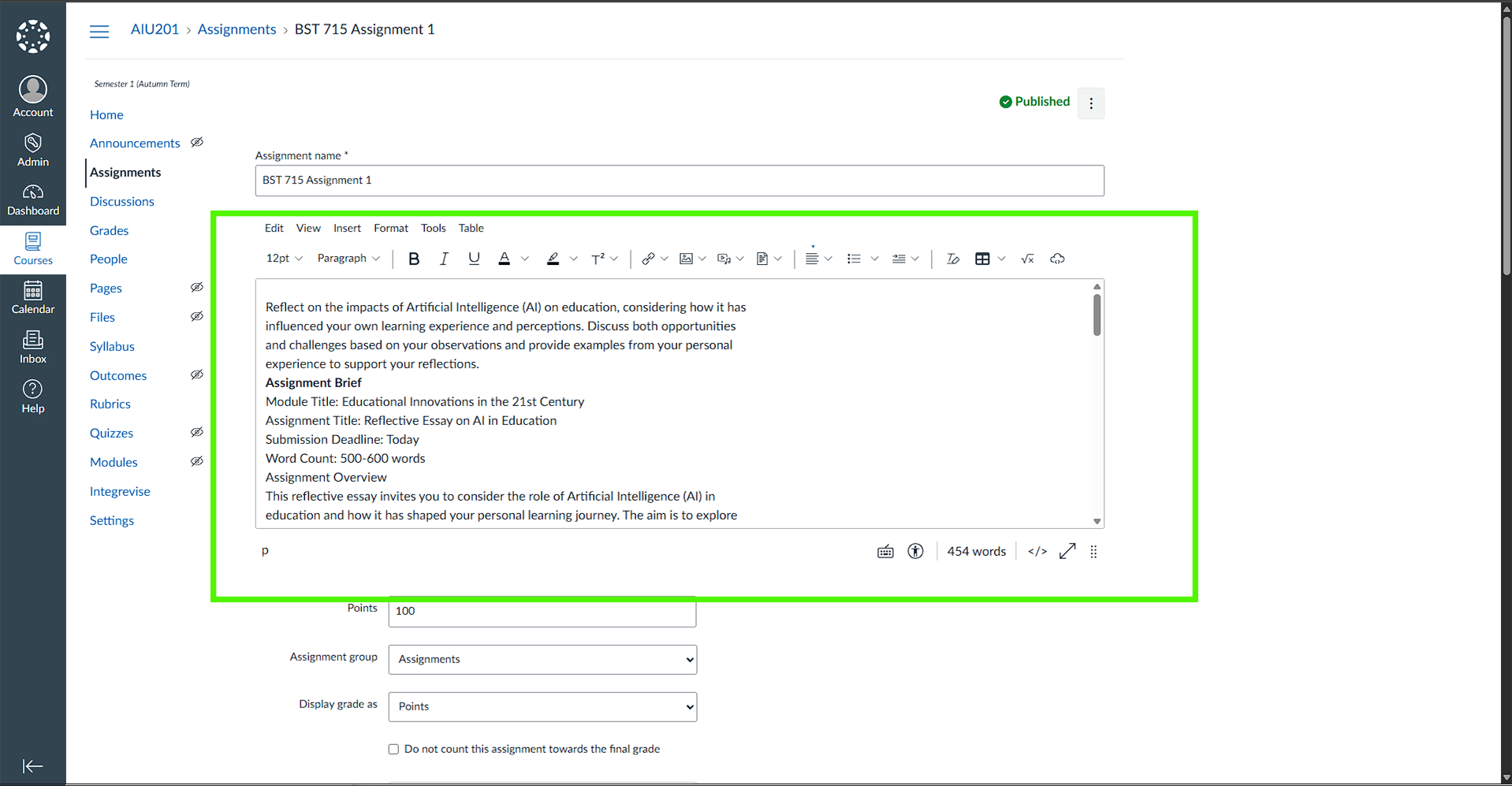 Assignment Position