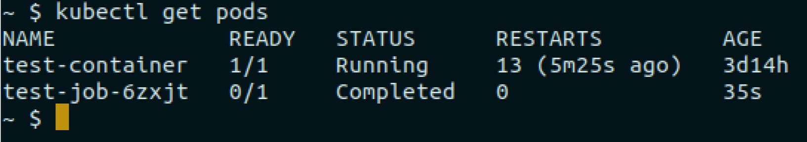 Existing job is deleted and a new job with a new image name is created