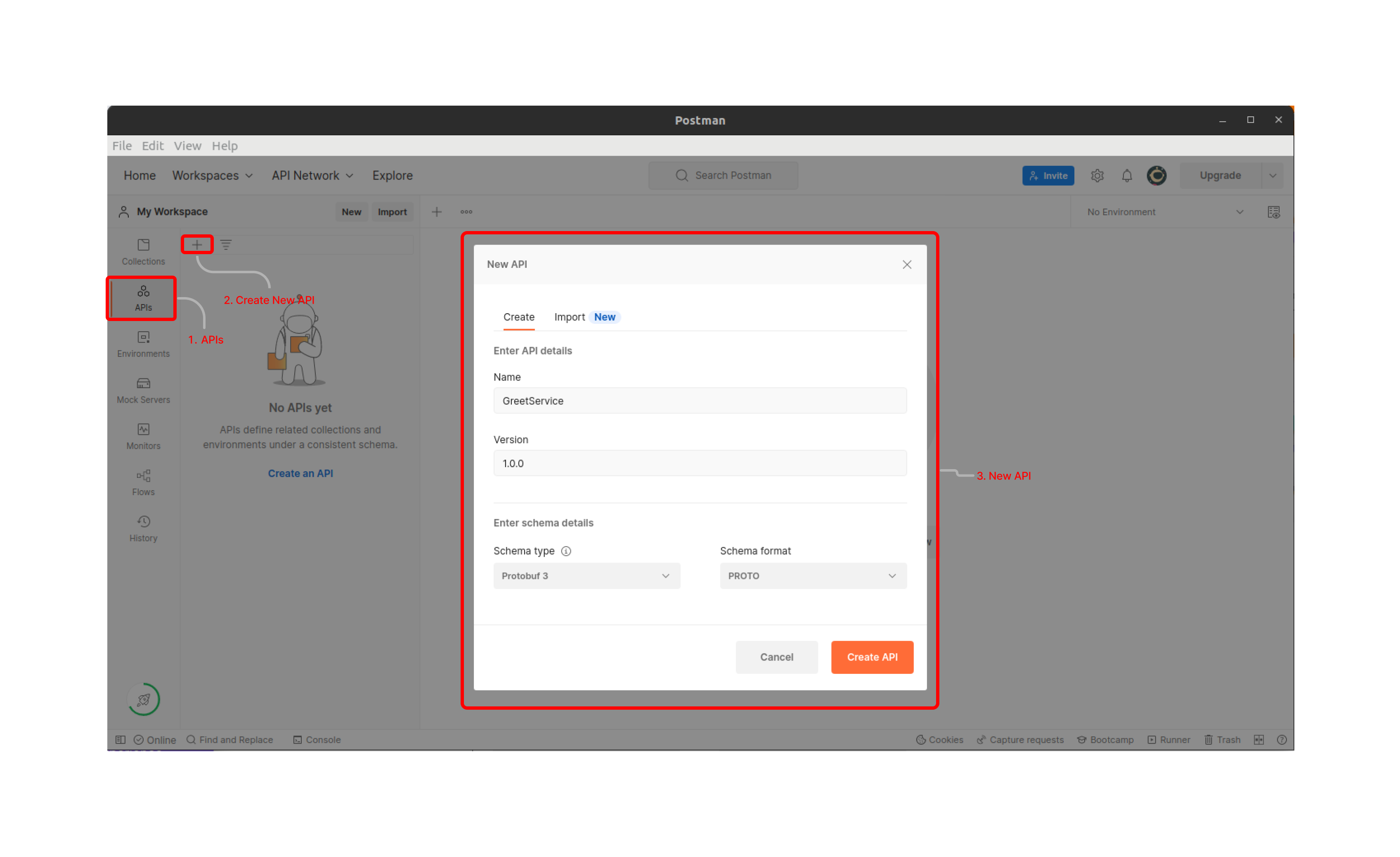 gRPC Best Practices - Create New API Postman