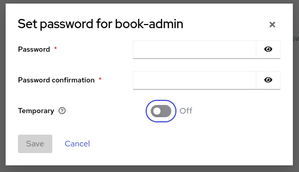 Keycloak - Set Password