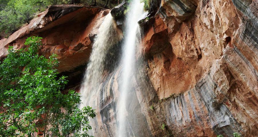 Places To See in Zion | Photo Gallery | 0 - Lower Emerald Pools Waterfall in Zion National Park